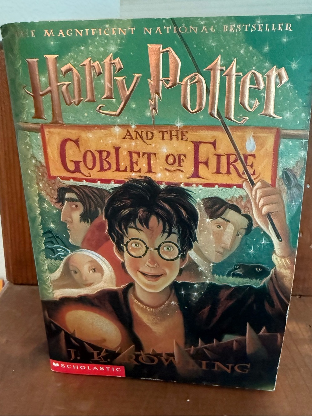 Scholastic Harry Potter and the Goblet of Fire — green cover, gold letters used